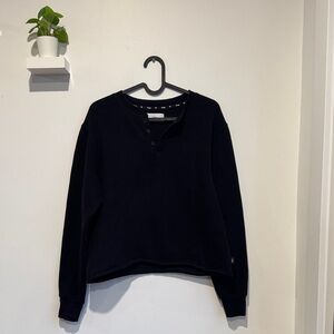 TNA Black Women's Henley  Sweater